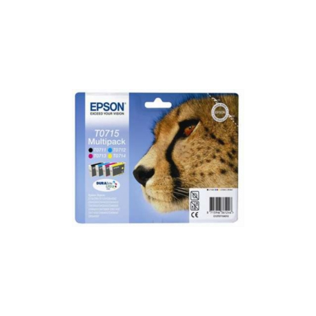 CARTUCCE T0715 MULTIPACK (B, C,M, Y) ORIGINALE - EPSON D78/DX4000/DX4050/DX5000/DX6000/DX6050/DX7000F-S20