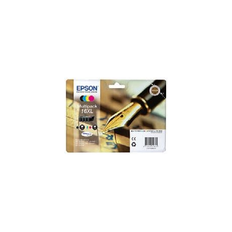 CARTUCCE T1636 MULTIPACK (B, C, M, Y) ORIGINALE - EPSON WORKFORCE WF 2010/2510 (32,4ML)