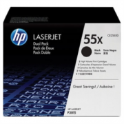 TONER CE255XD NERO DOPPIO ORIGINALE - HP LASERJET CP3520/P3015 (2X12.500 PAGG.)
