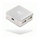 HUB MINI USB2.0 4P ATLANTIS P014-UH28 BIANCO/SILVER - EAN 8026974016016