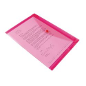 BUSTE CON BOTTONE OD A4 TRASP ROSA CF5