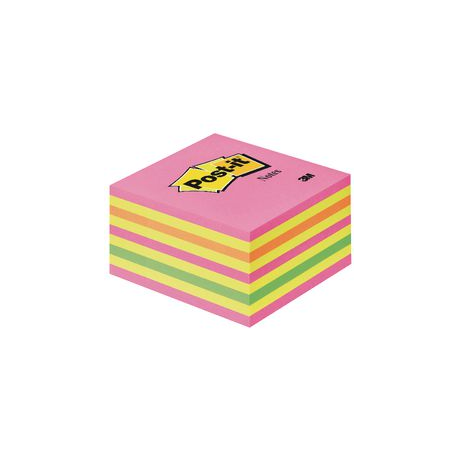 POST IT CUBO NEON ROSA 76X76