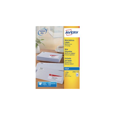ETICH LAS AVERY 38,1X21,2 MM 6500PZ