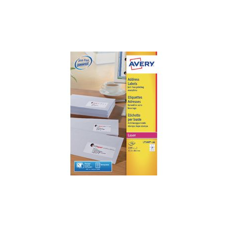 ETICH LAS AVERY 63,5X38,1 MM 2100PZ