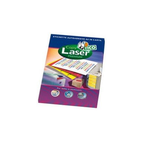 ETICHETTE GIALLE FLUO A4 24ET/FG 70X36