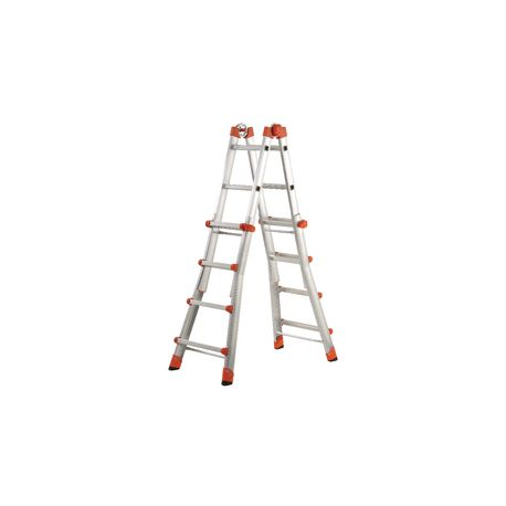 SCALA TELESCOPICA ALLUMINIO 4+4 GRADINI