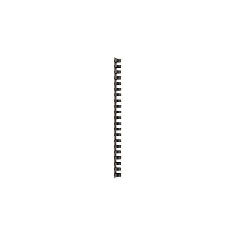 100 SPIRALI PLASTICA 16MM NERO