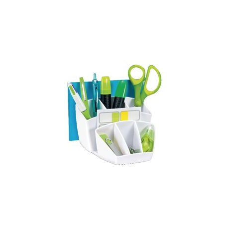 PORTA PENNE 8 SCOMPARTI BIANCO GLOSS