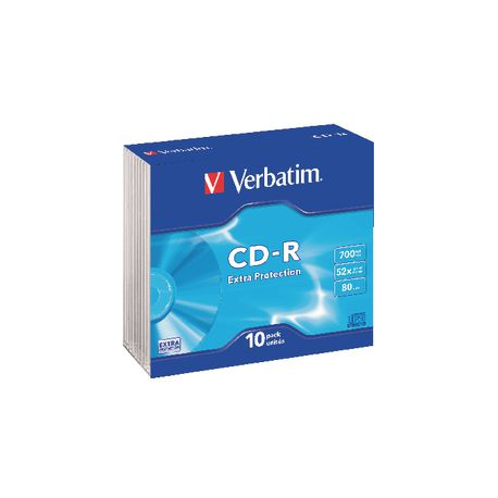 PK10 CD-R VERBATIM 700MB 80MIN 52X SLIM