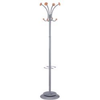 Appendiabiti da terra - 4 appendini + 4 ganci - grigio metallizzato -  Alba