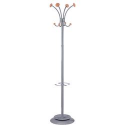 Appendiabiti da terra - 4 appendini + 4 ganci - grigio metallizzato -  Alba