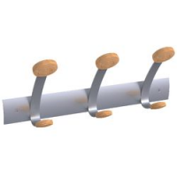 Appendiabiti da parete Met Alba 3 posti