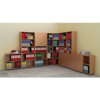 Libreria  linea "Avila" bassa, 1 rip, largh 40 - bianco