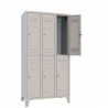Armadio spogliatoio metallico sovrapposto 3+3