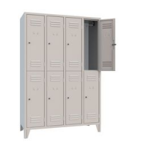 Armadio spogliatoio metallico sovrapposto 4+4