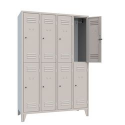 Armadio spogliatoio metallico sovrapposto 4+4