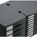CASSETTIERA MODULARE 5 CASSETTI NERO