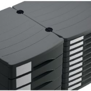 CASSETTIERA MODULARE 10 CASSETTI NERO