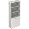Mobile alto con 2 ante basse 4 ripiani linea "Stilo" 90cm x 40,1cm x 212,5cm - grigio