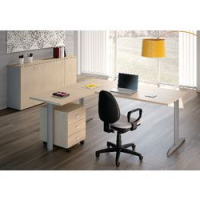 Scrivania linea "Matiz" 80 cm - acero
