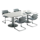 Tavolo Riunione Ovale 240X110 - grigio