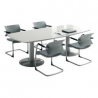 Tavolo Riunione Ovale 240X110 - grigio