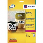 AVERY CF 20 FF 48 ETICH. BIANCO IN POLIESTERE STAMPA LASER COD. L4778 45,7X21,2