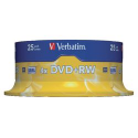 PACK25 DVD+RW VERBATIM 4X 4.7GB SPINDLE