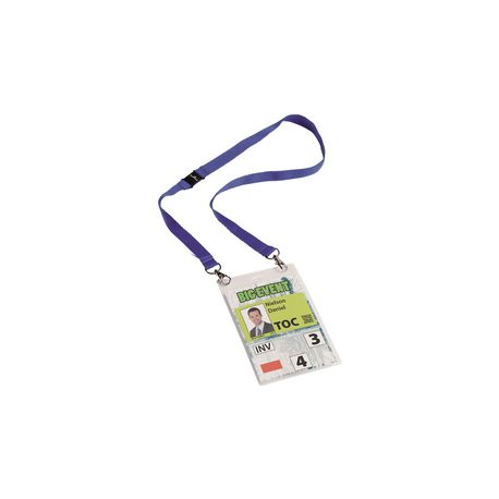 PK10 BADGE A6 DURABLE WITH CORD BLU