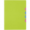 CF5 CARTELLINE VE LIME PAGNA 5 SCOMPARTI