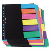 DIVISORI NERI 6 TASTI COLORATI 240 GR