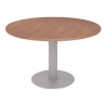 TAVOLO RIUN.CIRCOL.NOCE BASE METALLO 120