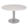 TAVOLO RIUN.CIRCOL.BIANCO BASE METALL120