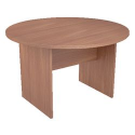 TAVOLO RIUN.CIRCOL.NOCE FIANCO LEGNO 120