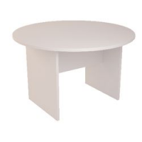 TAVOLO RIUN.CIRCOL.BIANCO FIAN. LEGNO120