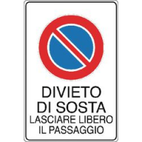 CARTELLO 300X200 DIVIETO DI SOSTA