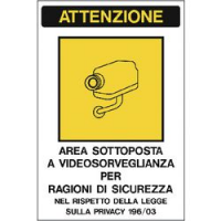 CARTELLO 300X200 AREA VIDEOSORVEGLIATA