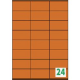 TICO CF 70 FF 24 ETICH. ARANCIO FLUORESCENTI AUTOADESIVE CON MARGINI STAMPA LASER COD. LP4FA-7036 70X36