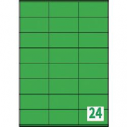 TICO CF 70 FF 24 ETICH. VERDE FLUORESCENTI AUTOADESIVE CON MARGINI STAMPA LASER COD. LP4FV-7036 70X36