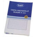 CARTA PROTOCOLLO A4(A3 APERTA ) QUADRETTI 5MM SENZA MARGINI 80G 200FF
