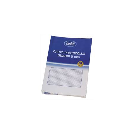 CARTA PROTOCOLLO CF 200FF QUADRETTI 5MM 80 GR