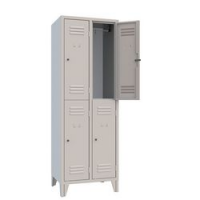 Armadio spogliatoio metallico sovrapposto 2+2