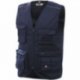 GILET BLU S MULTITASCHE CHROME