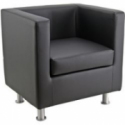 POLTRONA NERO QUADRO SIMILPELLE