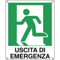CART USCITA DI EMERGENZA A SX 25X31CM