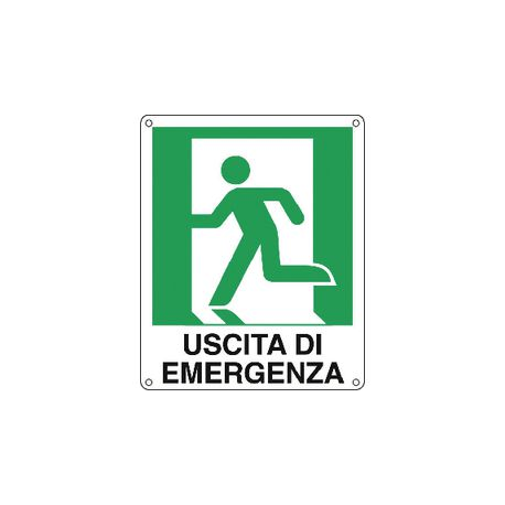 CART USCITA DI EMERGENZA A SX 25X31CM