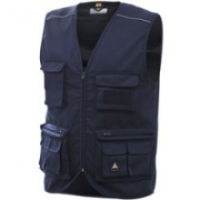 GILET BLU XL MULTITASCHE CHROME