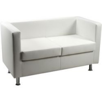 DIVANO BIANCO QUADRO 2 POSTI SIMILPELL