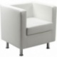POLTRONA BIANCO QUADRO SIMILPELLE     DL