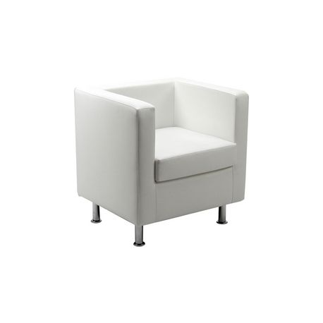 POLTRONA BIANCO QUADRO SIMILPELLE     DL
